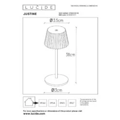 Lucide JUSTINE Tafellamp - Zwart 23 Lucide JUSTINE Tafellamp - Zwart -Tuinproducten 11391619