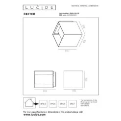 Lucide EXETER Wandlamp - Zwart 15 Lucide EXETER Wandlamp - Zwart -Tuinproducten 11393991