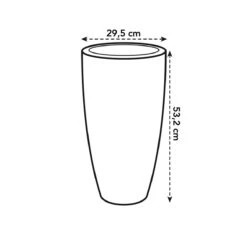 Elho Pure Soft Round High Bloempot Ø 30 Cm - Antraciet -Tuinproducten 11435305