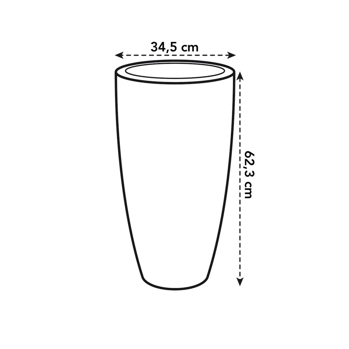 Elho Pure Soft Round High Bloempot Ø 35 Cm - Wit 7 Elho Pure Soft Round High Bloempot Ø 35 Cm - Wit - Afbeelding 5