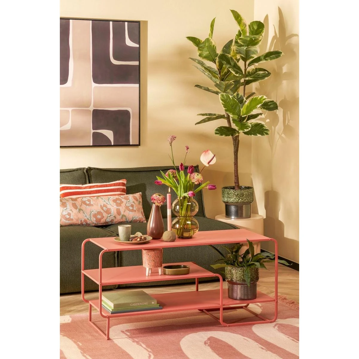 Mica Decorations Obidos Bloempot - H20 X Ø22 Cm - Donkergroen 8 Mica Decorations Obidos Bloempot - H20 X Ø22 Cm - Donkergroen - Afbeelding 6