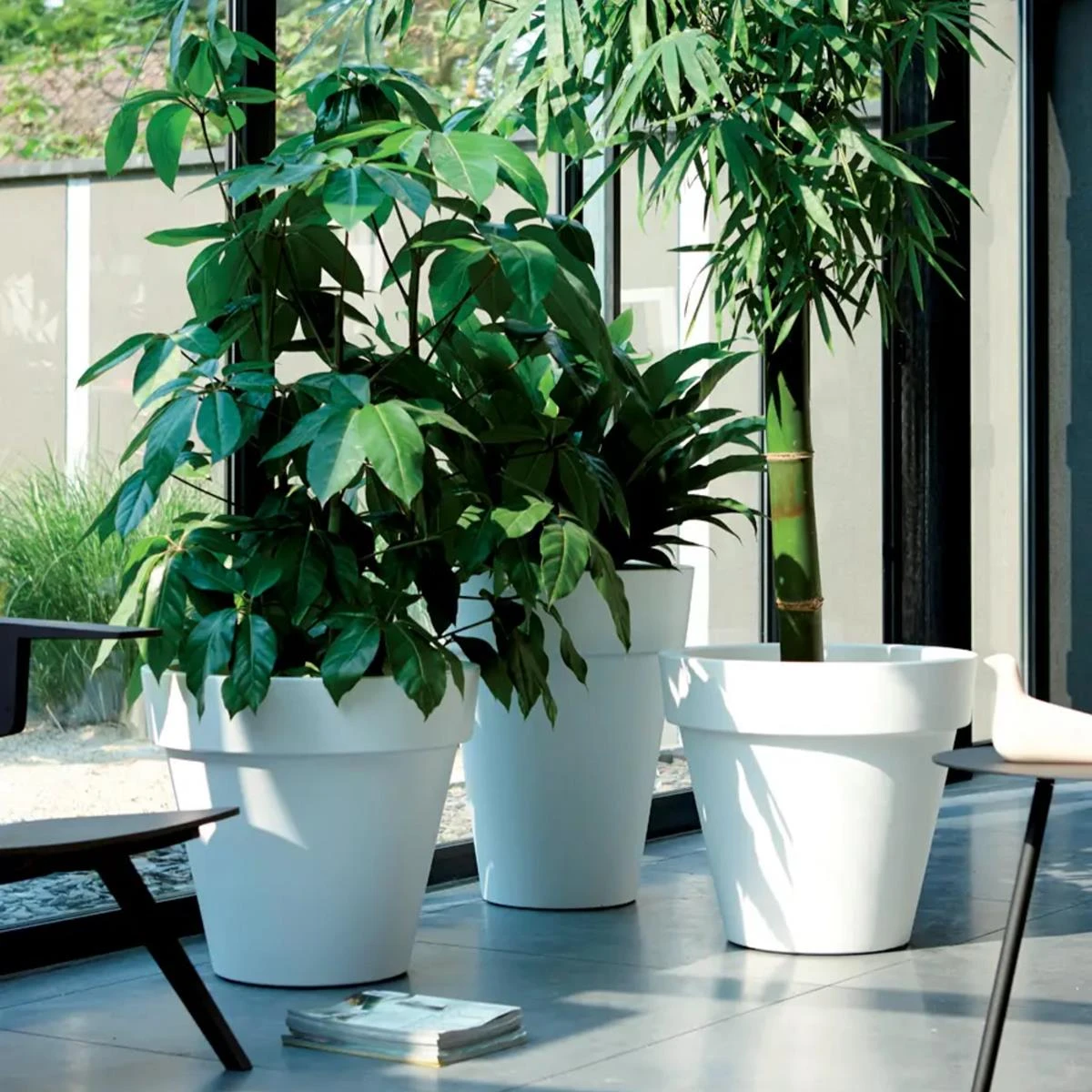 Elho Pure Round Bloempot Ø 50 Cm - Wit 4 Elho Pure Round Bloempot Ø 50 Cm - Wit - Afbeelding 2