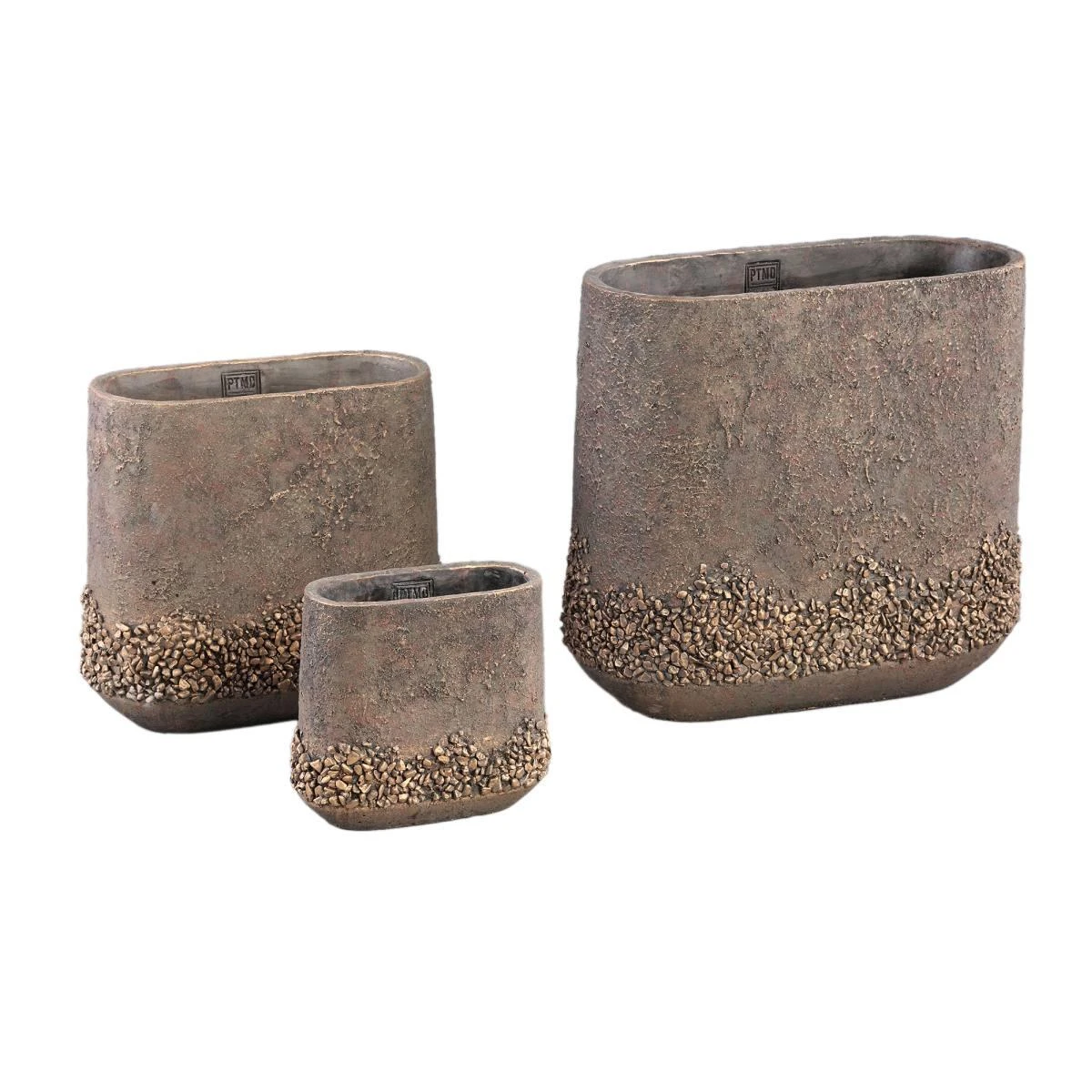 PTMD Kathryn Bloempot - 40x20x36 Cm - Cement - Brons 5 PTMD Kathryn Bloempot - 40x20x36 Cm - Cement - Brons - Afbeelding 3