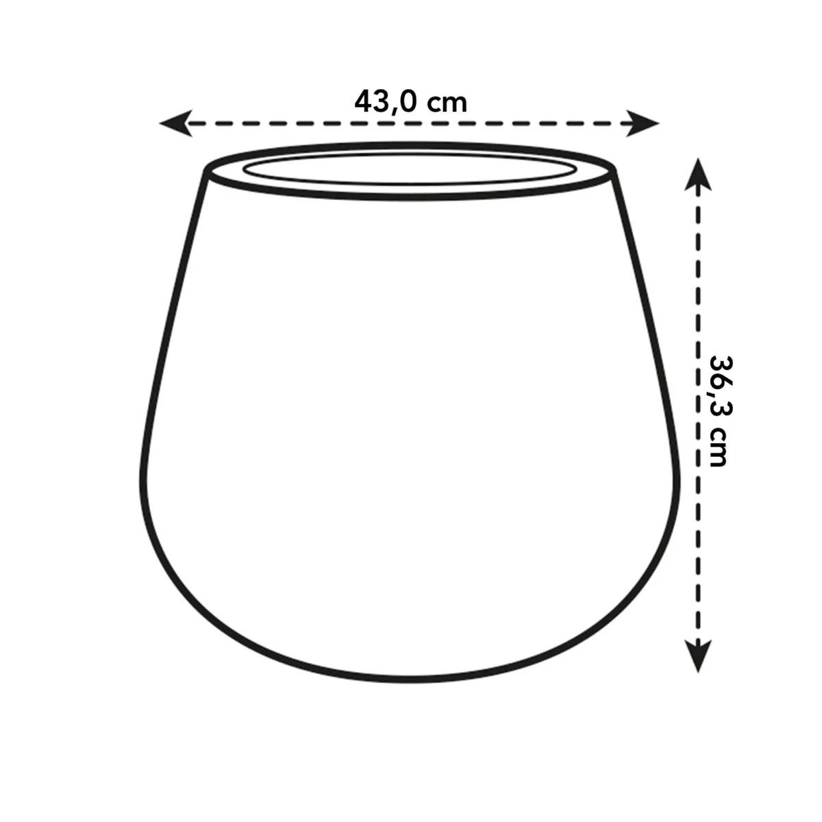 Elho Pure Cone Bloempot Ø 45 Cm - Wit 8 Elho Pure Cone Bloempot Ø 45 Cm - Wit - Afbeelding 6