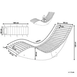 Beliani - BRESCIA - Strandstoel Set Van 2 - Lichte Houtkleur|Taupe 25 Beliani - BRESCIA - Strandstoel Set Van 2 - Lichte Houtkleur|Taupe -Tuinproducten 11712718