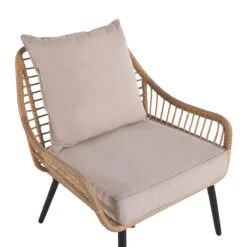 Beliani - LAURETO - Bistroset Voor 2 - Natuurlijk - PE Rotan 19 Beliani - LAURETO - Bistroset Voor 2 - Natuurlijk - PE Rotan -Tuinproducten 11712729