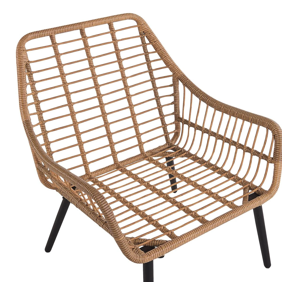 Beliani - LAURETO - Bistroset Voor 2 - Natuurlijk - PE Rotan 9 Beliani - LAURETO - Bistroset Voor 2 - Natuurlijk - PE Rotan - Afbeelding 7