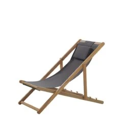 Beliani - AVELLINO - Strandstoel - Grijs - Polyester -Tuinproducten 11712742