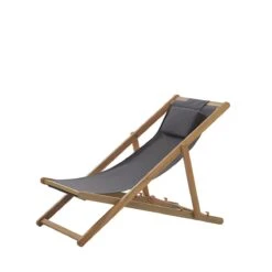 Beliani - AVELLINO - Strandstoel - Grijs - Polyester -Tuinproducten 11712746