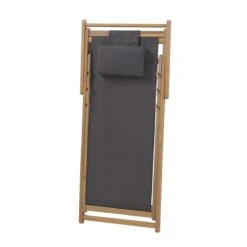 Beliani - AVELLINO - Strandstoel - Grijs - Polyester -Tuinproducten 11712749