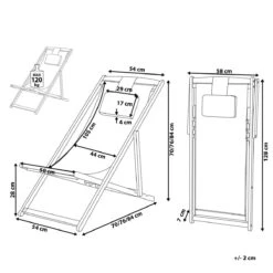 Beliani - AVELLINO - Strandstoel - Grijs - Polyester -Tuinproducten 11712755