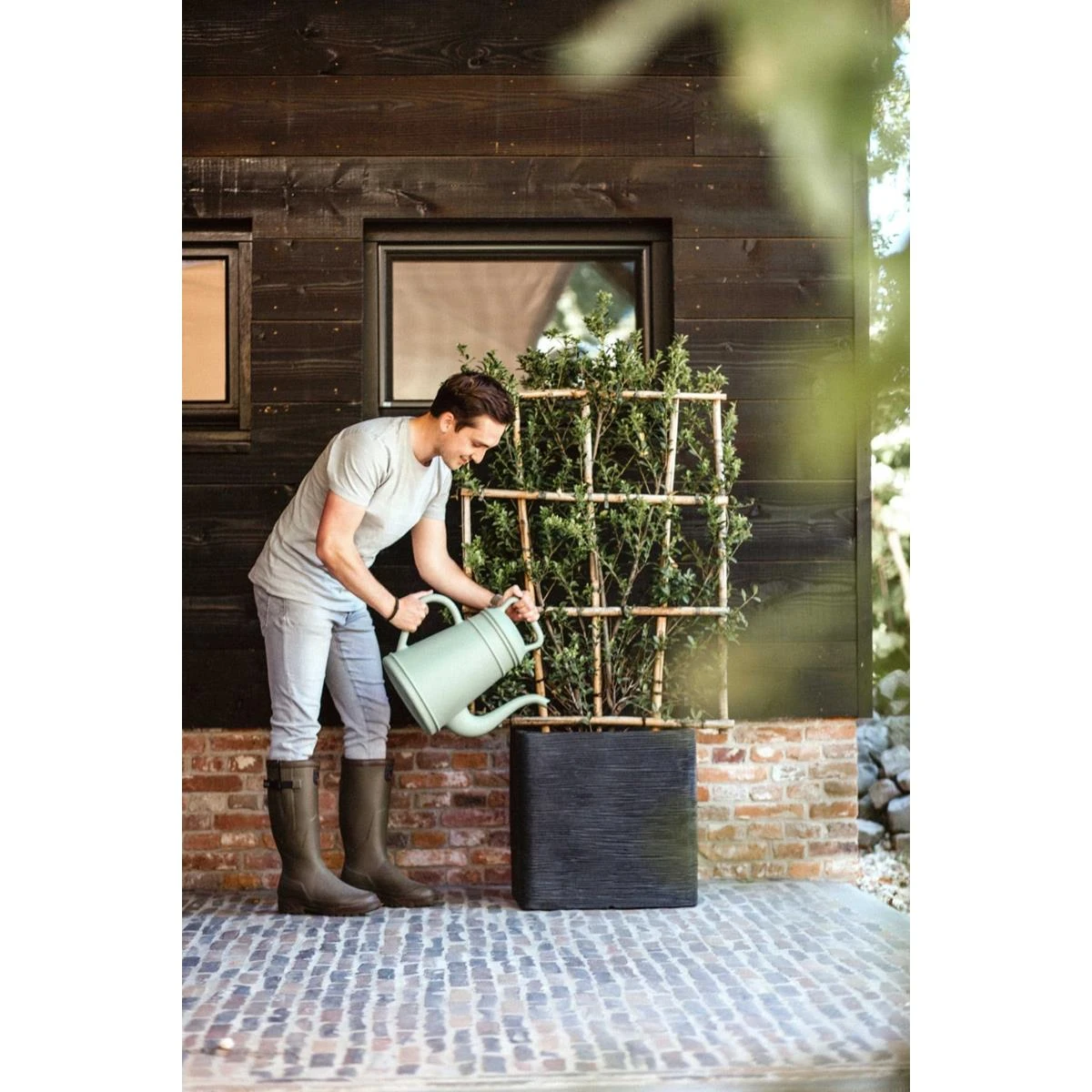 Capi Nature Rib Pot Vierkant NL Ivoor 40 X 40 X 40 Cm 4 Capi Nature Rib Pot Vierkant NL Ivoor 40 X 40 X 40 Cm - Afbeelding 2