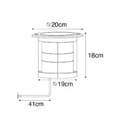 QAZQA Buiten Grondspot Zwart AR111 Verstelbaar IP65 - Delux Honey -Tuinproducten 11764338