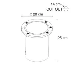 QAZQA Smart Grondspot Staal RVS IP67 Incl. Wifi GU10 - Tribus -Tuinproducten 11764403