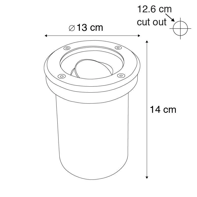 QAZQA Set Van 3 Buiten Grondspots Staal Verstelbaar IP65 - Delux 7 QAZQA Set Van 3 Buiten Grondspots Staal Verstelbaar IP65 - Delux - Afbeelding 5