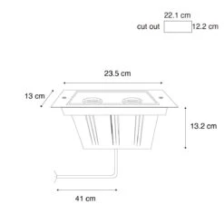 QAZQA Moderne Grondspot Staal 2-lichts Verstelbaar IP65 - Oneon -Tuinproducten 11764450
