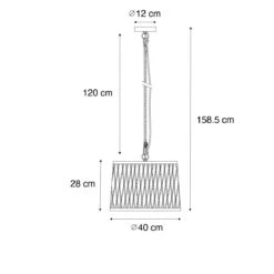 QAZQA Landelijke Buiten Hanglamp Rotan 40 Cm - Calamus 17 QAZQA Landelijke Buiten Hanglamp Rotan 40 Cm - Calamus -Tuinproducten 11764666