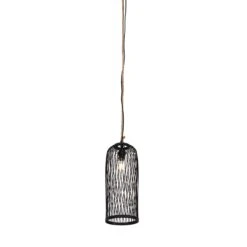 QAZQA Landelijke Buiten Hanglamp Zwart Rotan 25 Cm - Calamus 23 QAZQA Landelijke Buiten Hanglamp Zwart Rotan 25 Cm - Calamus -Tuinproducten 11764744