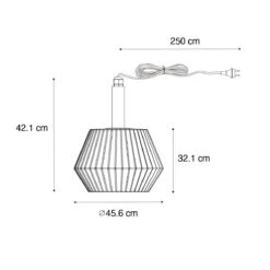 QAZQA Buiten Hanglamp Zwart Met Witte Kap 45,6 Cm IP44 - Robbert -Tuinproducten 11764752