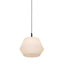 QAZQA Buiten Hanglamp Zwart Met Witte Kap 45,6 Cm IP44 - Robbert -Tuinproducten 11764770