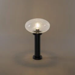 QAZQA Modern Buiten Paaltje Zwart 50 Cm - Elly 19 QAZQA Modern Buiten Paaltje Zwart 50 Cm - Elly -Tuinproducten 11764863