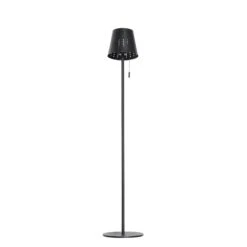 QAZQA Buiten Vloerlamp Zwart Incl. LED 3-staps Dimbaar Op Solar - -Tuinproducten 11764910