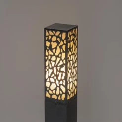 QAZQA Modern Buiten Paaltje Zwart 90 Cm IP44 - Nicole 14 QAZQA Modern Buiten Paaltje Zwart 90 Cm IP44 - Nicole -Tuinproducten 11764957