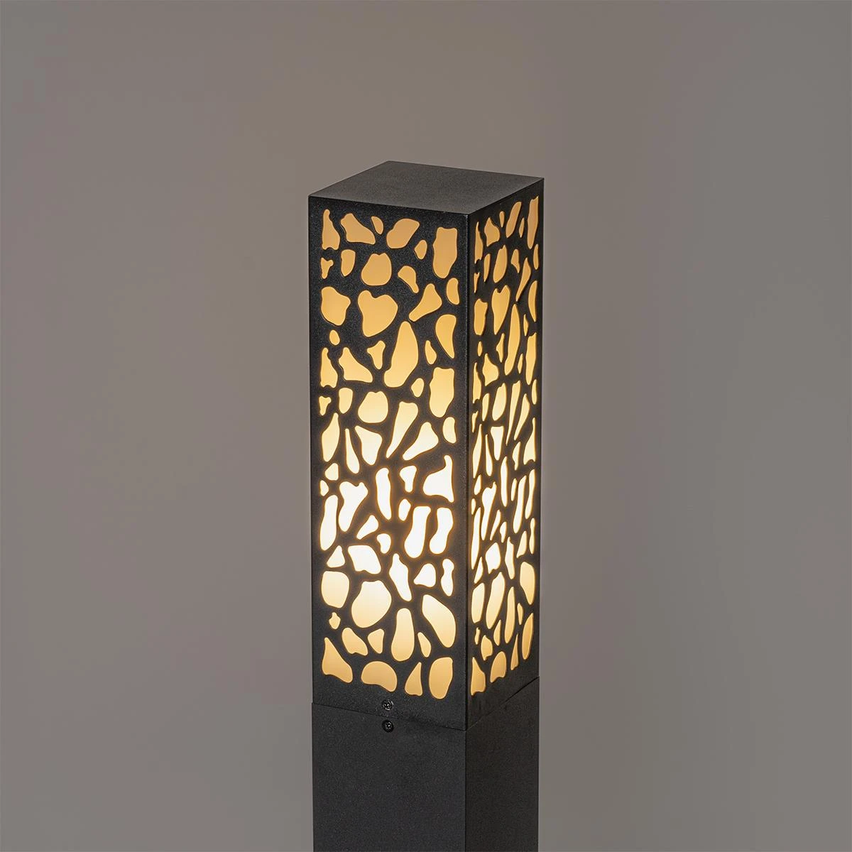 QAZQA Modern Buiten Paaltje Zwart 90 Cm IP44 - Nicole 4 QAZQA Modern Buiten Paaltje Zwart 90 Cm IP44 - Nicole - Afbeelding 2