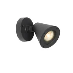 QAZQA Moderne Buiten Wandlamp Zwart IP44 Verstelbaar - Ciara