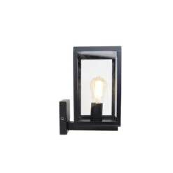 QAZQA Smart Buiten Wandlamp Zwart Met Glas 30 Cm Incl. Wifi ST64 - -Tuinproducten 11767425