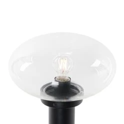 QAZQA Modern Buiten Paaltje Zwart 50 Cm - Elly 23 QAZQA Modern Buiten Paaltje Zwart 50 Cm - Elly -Tuinproducten 11769239