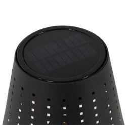 QAZQA Buiten Vloerlamp Zwart Incl. LED 3-staps Dimbaar Op Solar - -Tuinproducten 11769262