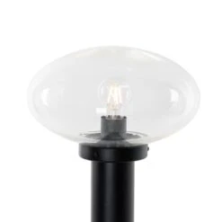 QAZQA Modern Buiten Paaltje Zwart 100 Cm - Elly 21 QAZQA Modern Buiten Paaltje Zwart 100 Cm - Elly -Tuinproducten 11769302