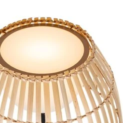 QAZQA Landelijke Buiten Vloerlamp Zwart Met Bamboe Incl. LED - Kaiser 17 QAZQA Landelijke Buiten Vloerlamp Zwart Met Bamboe Incl. LED - Kaiser -Tuinproducten 11769318