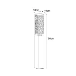 QAZQA Modern Buiten Paaltje Zwart 90 Cm IP44 - Nicole 18 QAZQA Modern Buiten Paaltje Zwart 90 Cm IP44 - Nicole -Tuinproducten 11769325