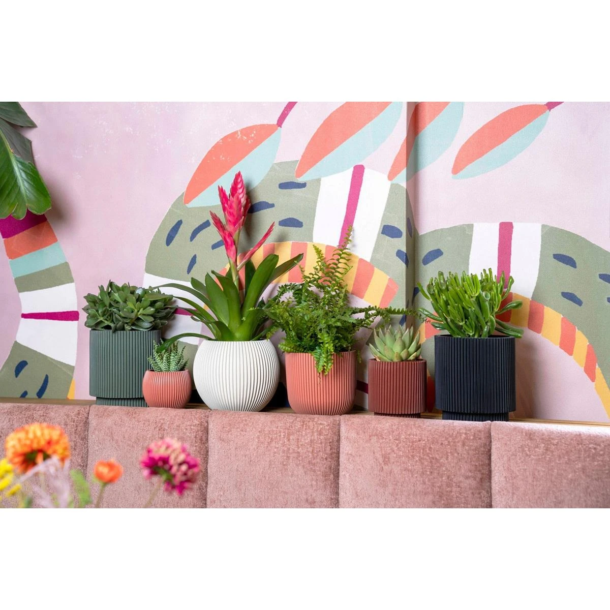 Capi Europe Vaas Cilinder Groove Colours - 8x9 - Beige 4 Capi Europe Vaas Cilinder Groove Colours - 8x9 - Beige - Afbeelding 2