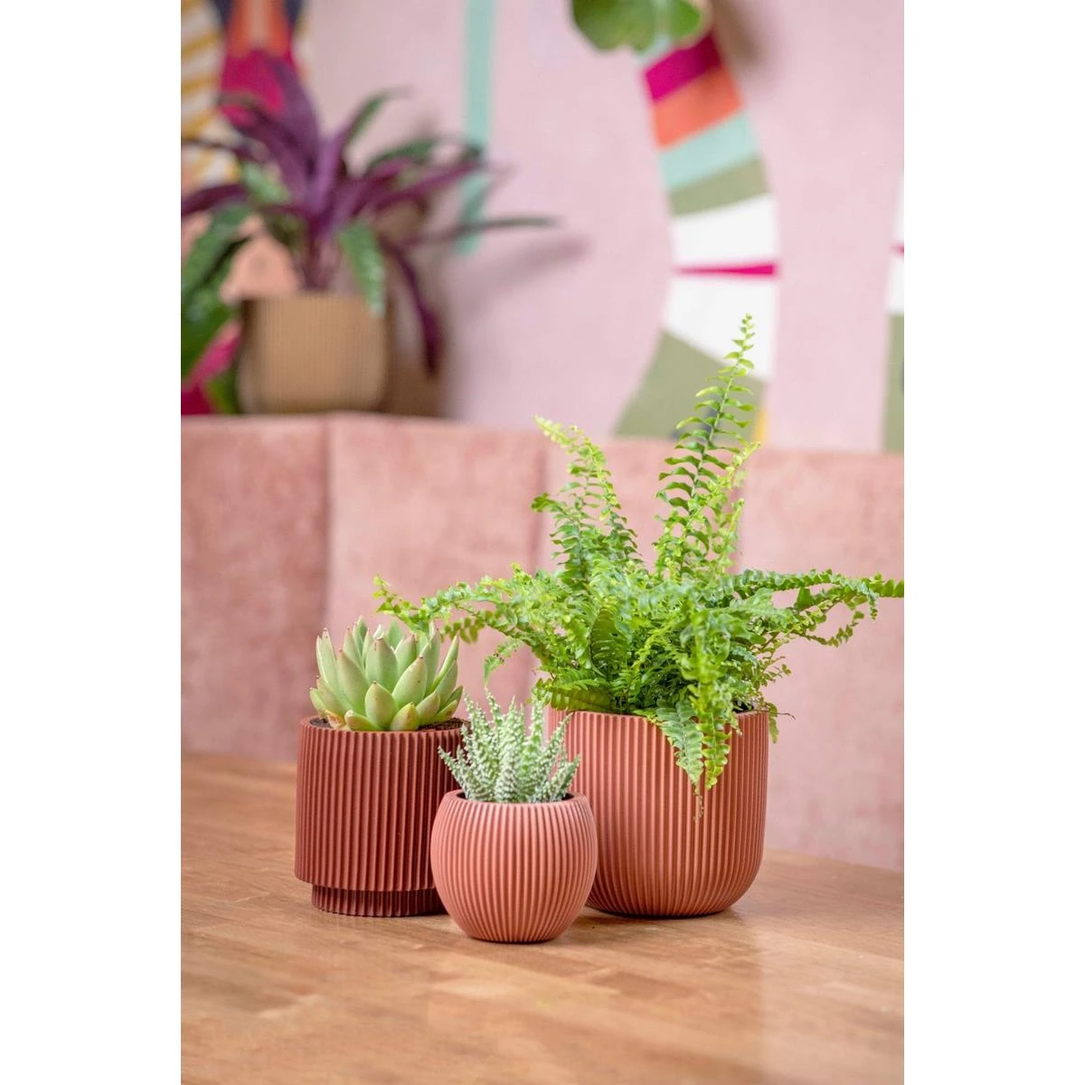 Capi Europe Vaas Cilinder Groove Colours - 8x9 - Beige 8 Capi Europe Vaas Cilinder Groove Colours - 8x9 - Beige - Afbeelding 6