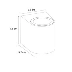 QAZQA Moderne Buiten Wandlamp Wit Kunststof Ovaal - Baleno -Tuinproducten 11776436