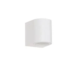 QAZQA Moderne Buiten Wandlamp Wit Kunststof Ovaal - Baleno -Tuinproducten 11776452