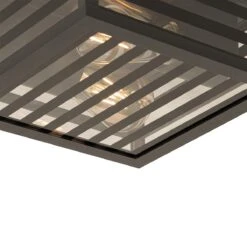 QAZQA Moderne Buiten Plafondlamp Zwart Glas 2-lichts IP44 - Reims 15 QAZQA Moderne Buiten Plafondlamp Zwart Glas 2-lichts IP44 - Reims -Tuinproducten 11790226