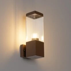 QAZQA Moderne Buiten Wandlamp Roestbruin - Malios 23 QAZQA Moderne Buiten Wandlamp Roestbruin - Malios -Tuinproducten 11790253