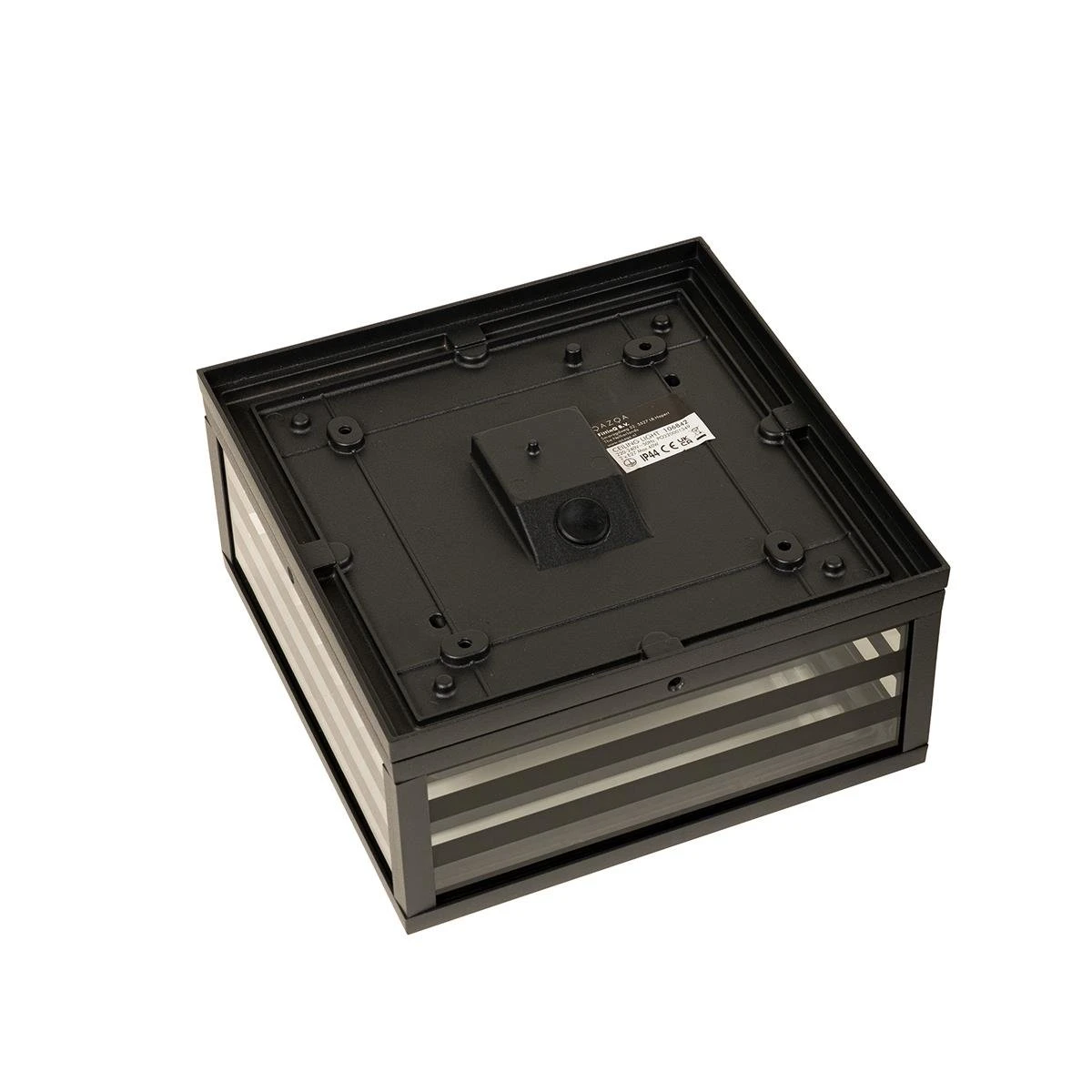 QAZQA Moderne Buiten Plafondlamp Zwart Glas 2-lichts IP44 - Reims 11 QAZQA Moderne Buiten Plafondlamp Zwart Glas 2-lichts IP44 - Reims - Afbeelding 9