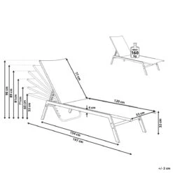 Beliani - NOLI - Strandstoel - Zwart - Staal 24 Beliani - NOLI - Strandstoel - Zwart - Staal -Tuinproducten 9432429
