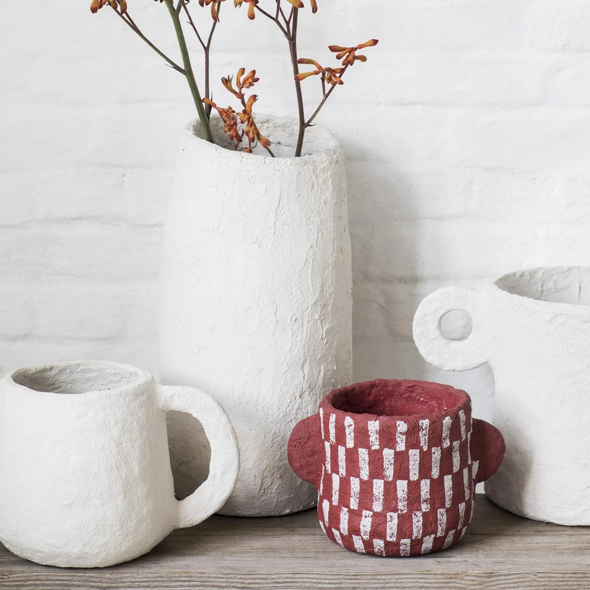 SERAX - Marie Michielssen - Earth Pot Papier Maché - Beige 6 SERAX - Marie Michielssen - Earth Pot Papier Maché - Beige - Afbeelding 4