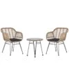 Beliani - TROPEA II - Bistroset Voor 2 - Natuurlijk - PE Rotan 2 Beliani - TROPEA II - Bistroset Voor 2 - Natuurlijk - PE Rotan -Tuinproducten 9434064