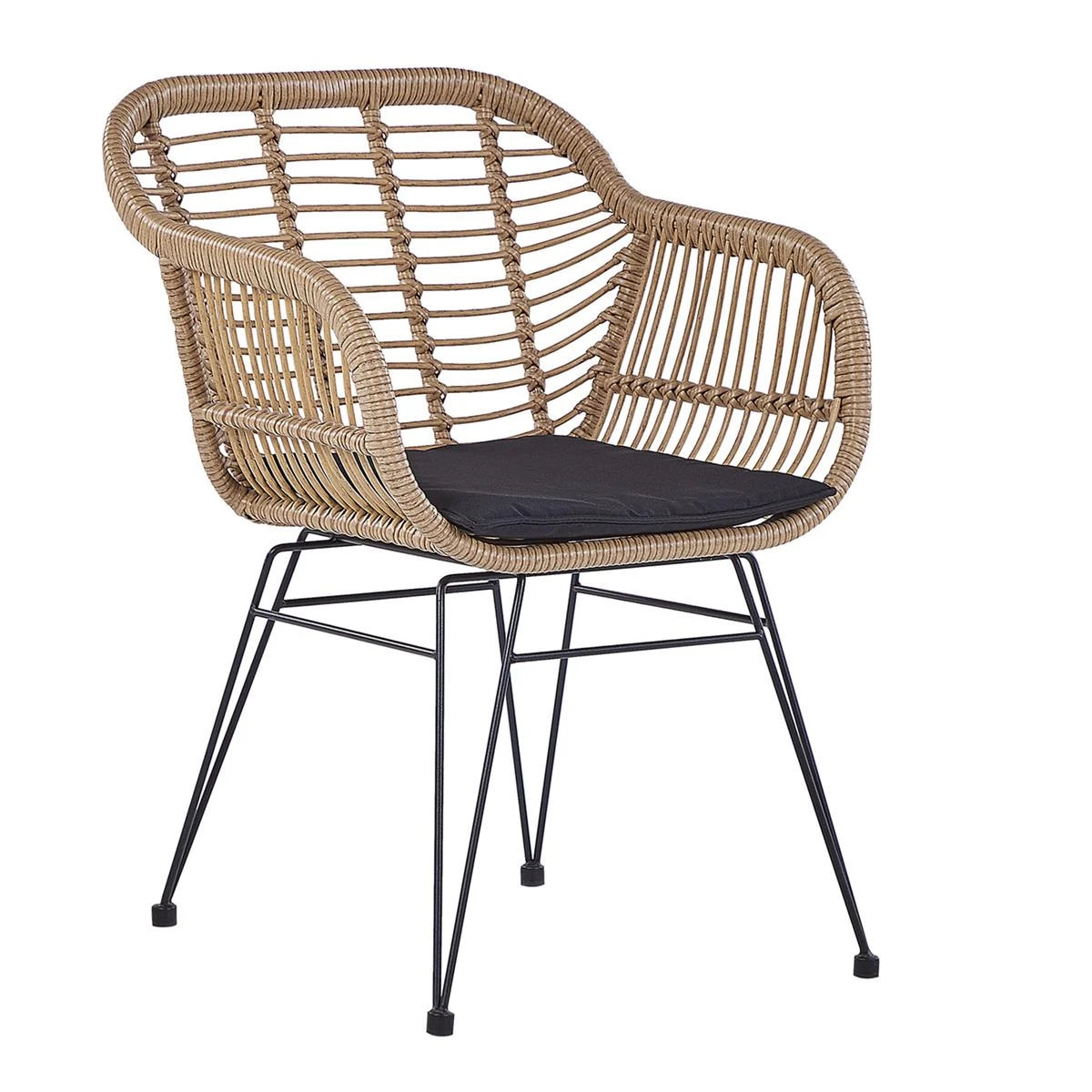 Beliani - TROPEA II - Bistroset Voor 2 - Natuurlijk - PE Rotan 6 Beliani - TROPEA II - Bistroset Voor 2 - Natuurlijk - PE Rotan - Afbeelding 4