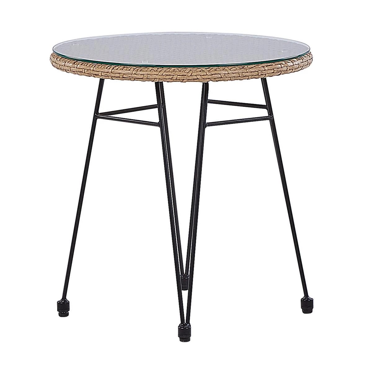 Beliani - TROPEA II - Bistroset Voor 2 - Natuurlijk - PE Rotan 9 Beliani - TROPEA II - Bistroset Voor 2 - Natuurlijk - PE Rotan - Afbeelding 7