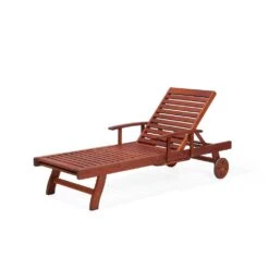 Beliani - MARLBORO | JAVA | TOSCANA - Ligstoel - Donkere Houtkleur -Tuinproducten 9434716