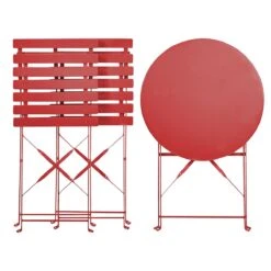 Beliani - FIORI - Bistroset Voor 2 - Rood - Staal 18 Beliani - FIORI - Bistroset Voor 2 - Rood - Staal -Tuinproducten 9435181