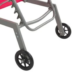 Beliani - LEVANZO - Strandstoel - Rood - Staal 17 Beliani - LEVANZO - Strandstoel - Rood - Staal -Tuinproducten 9435263